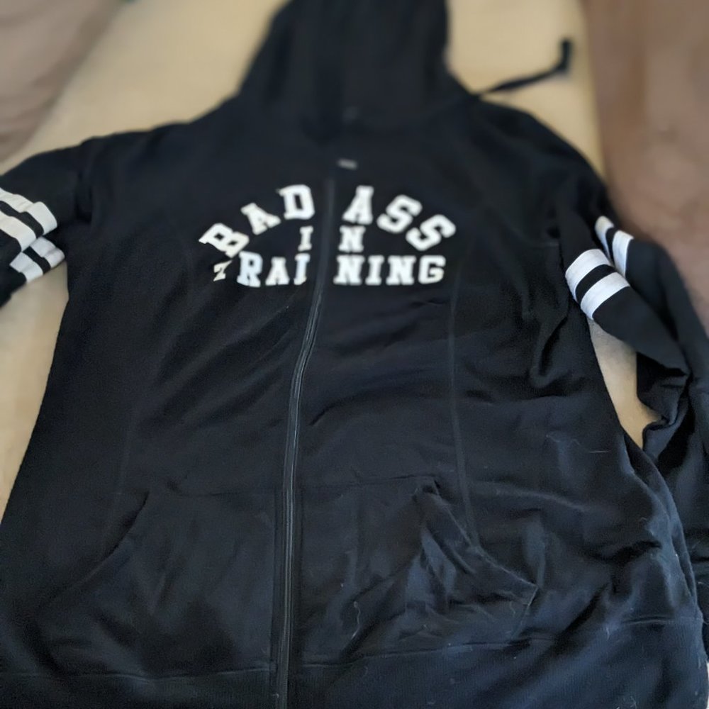 Graphic zipup hoodie